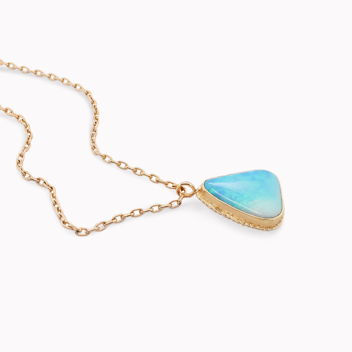 Topaz and Australian Opal Pendant in 14k Yellow Gold – The Hileman  Collection
